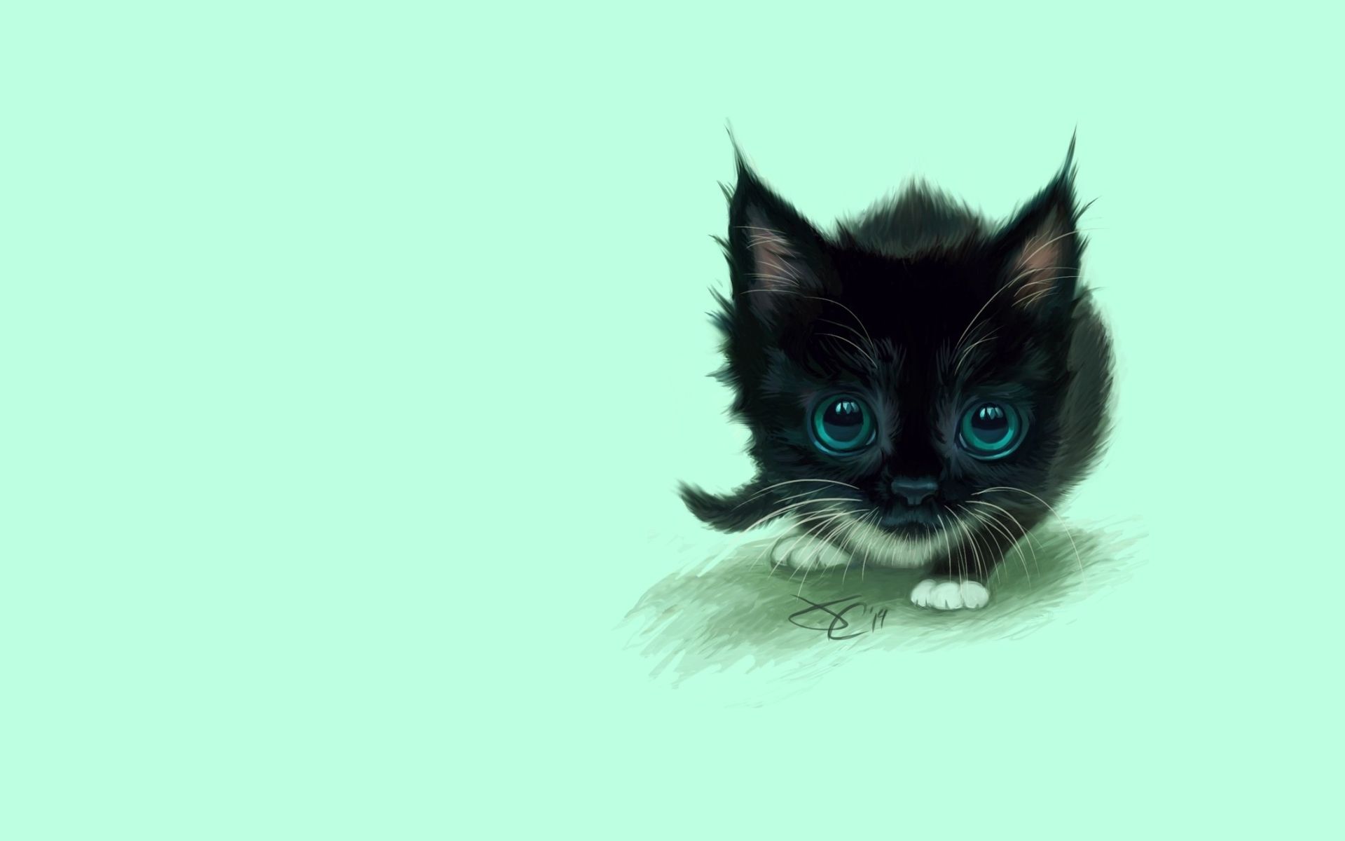 You are currently viewing Minimal Art Desktop Wallpaper Cute minimalist cat pc wallpapers