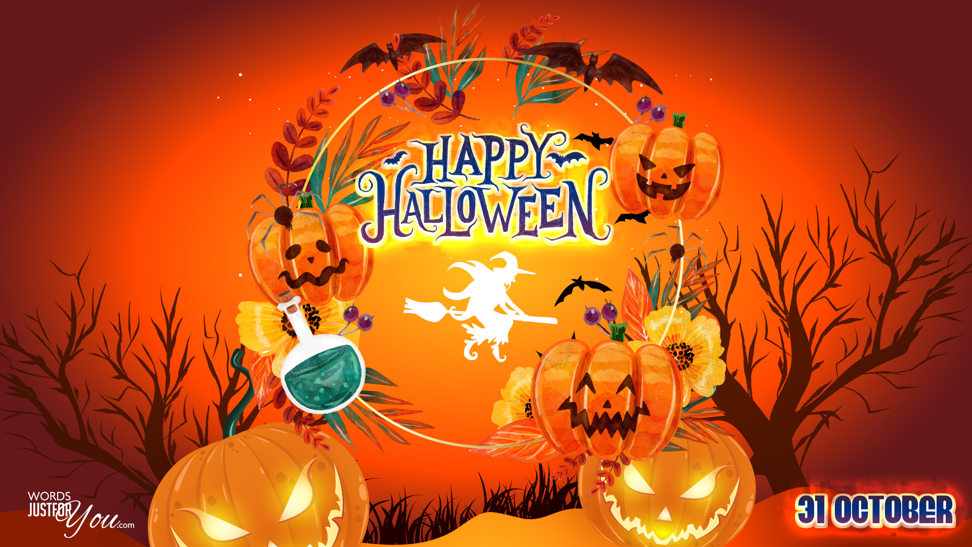 Happy Halloween HD Desktop Wallpaper - 5444 » WordsJustforYou.com